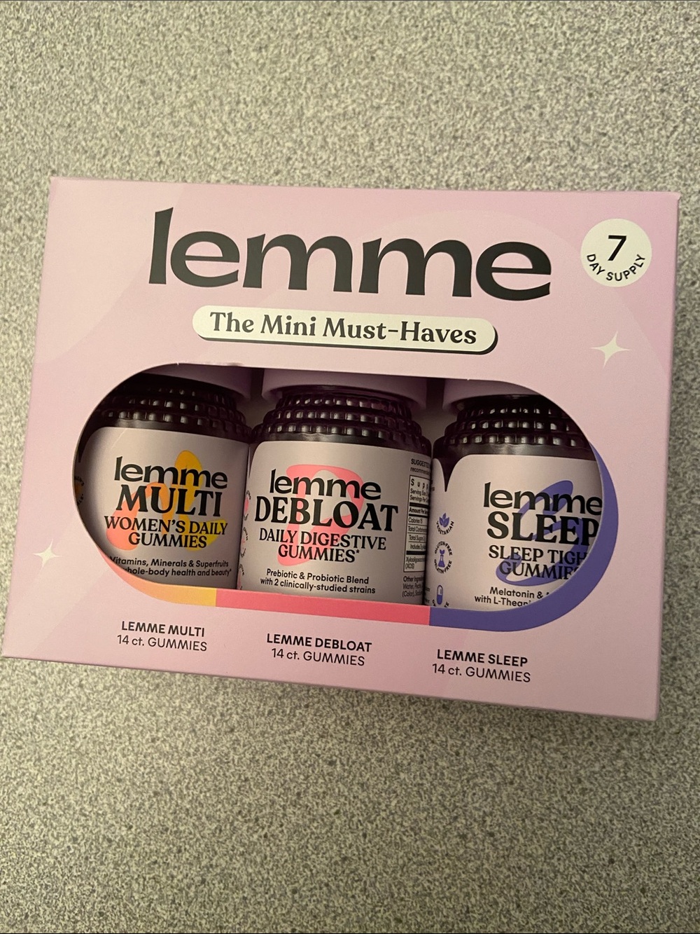The Mini Must-Haves - Pink Women's Skincare Gummies Trio